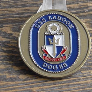 USN USS Laboon DDG-58 Without Fear Challenge Coin #799Y