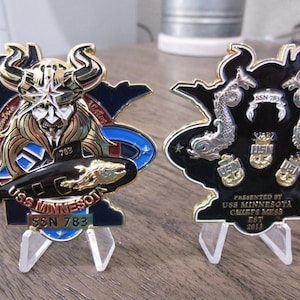 United States Navy USS Minnesota SSN 783 Chief Petty Officer Mess CPO Challenge Coin