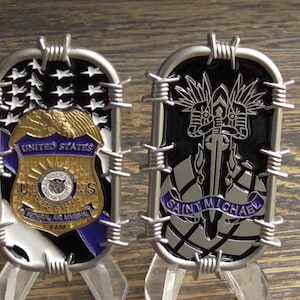 FAMS Federal Air Marshal FAM Barbed Wire Challenge Coin