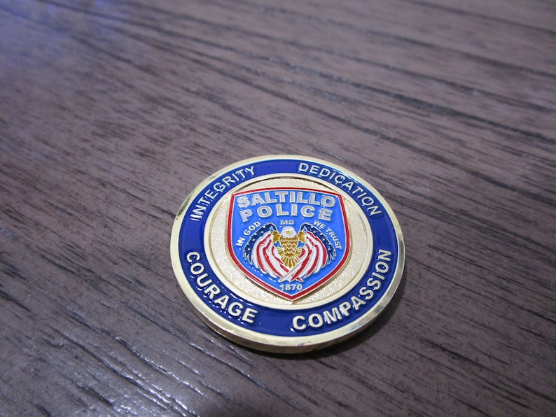 Saltillo Police Department Mississippi Challenge Coin 459M Etsy