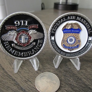 FAMS Federal Air Marshal Service 911 Remembrance September 11th FAM Challenge Coin