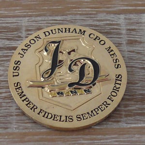 United States Navy USS Jason Dunham DDG 109 CPO Challenge Coin #C296