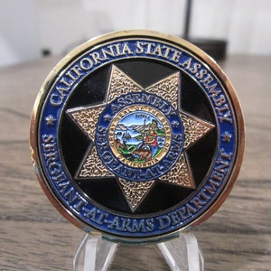 California State Assembly Chief Sergeant at Arms Bryon Gustafson Challenge Coin 544P et image 6