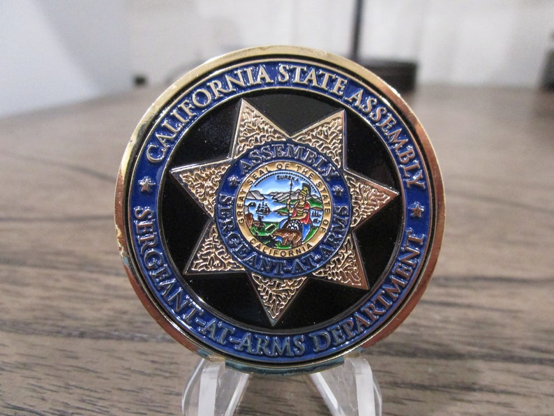 California State Assembly Chief Sergeant at Arms Bryon Gustafson Challenge Coin 544P et image 6