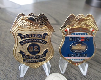 Federal Law Enforcement Officers Association Joe Biden Kamala Harris 59th Presidential Inauguration FLEOA  POTUS Challenge Coin