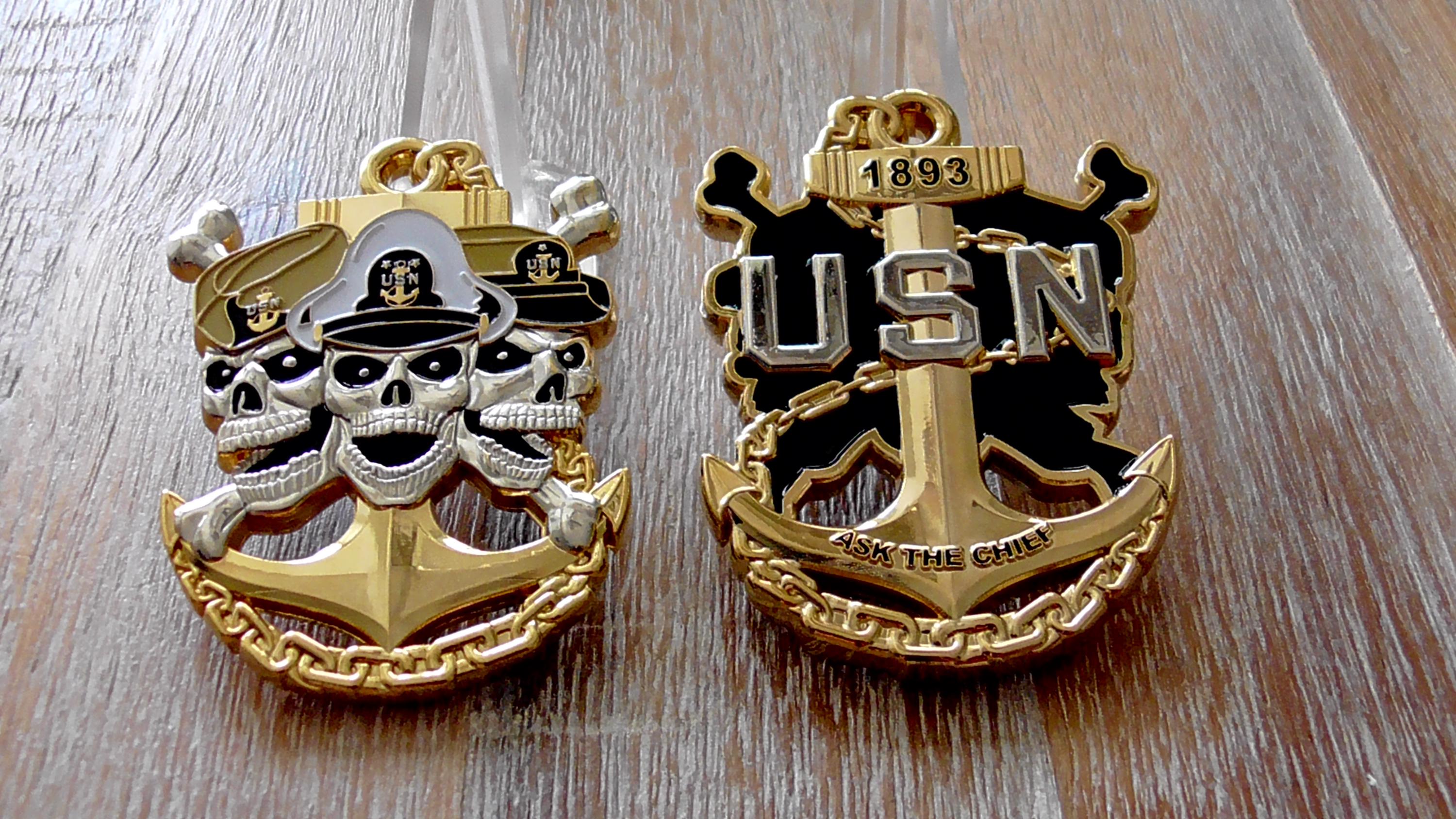 パーツ US 中古】【輸入品・未使用】Cuff - Daddy US Navy Cufflinks e7?Chief