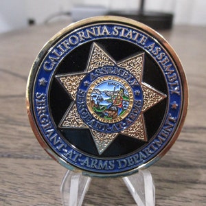 California State Assembly Chief Sergeant at Arms Bryon Gustafson Challenge Coin 544P et image 4