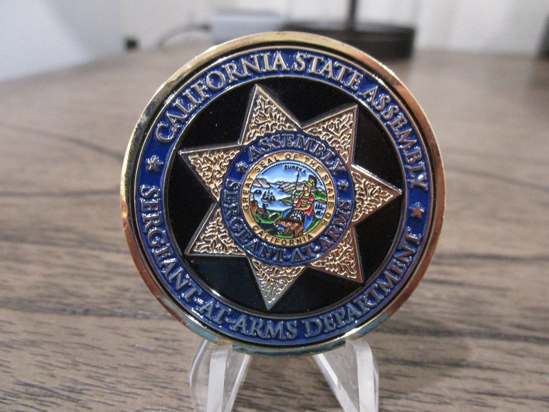 California State Assembly Chief Sergeant at Arms Bryon Gustafson Challenge Coin 544P et image 4