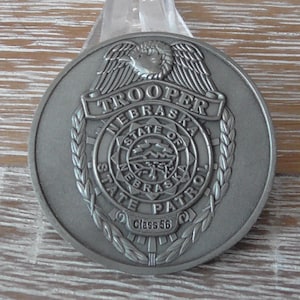 Vintage Nebraska State police Patrol Trooper Challenge Coin #A460