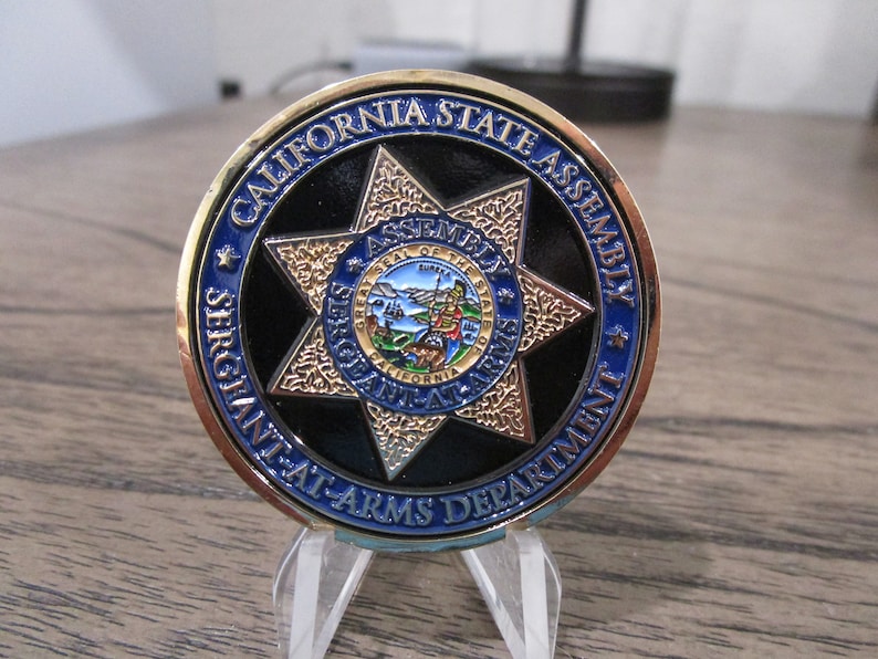 California State Assembly Chief Sergeant at Arms Bryon Gustafson Challenge Coin 544P et image 3