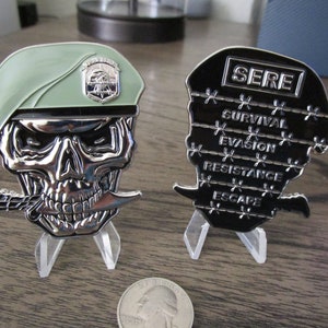 USAF SERE Specialist Survival Evasion Resistance Escape Skull Challenge Coin