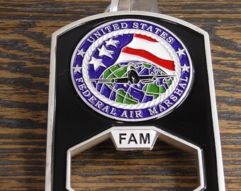 Federal Air Marshal Service FAM FAMS Challenge Coin / Bottle