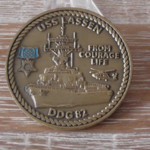 United States Navy USS Lassen DDG 82 Commanding Officer Challenge Coin #950Y