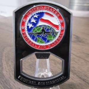 Federal Air Marshal Service  FAM FAMS Challenge Coin (Red Background)