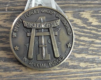 United States Army 1st SFG 1st Special Forces Group Airborne Marked JHR BCD Challenge Coin #C251