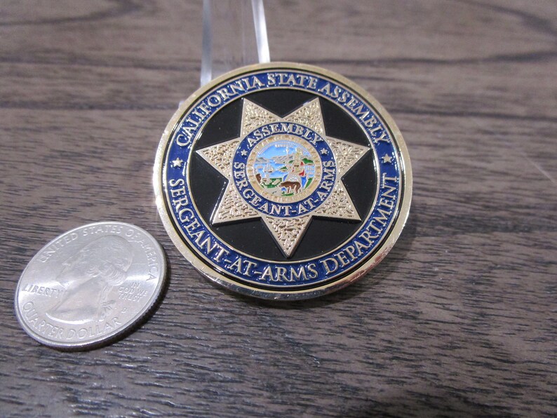 California State Assembly Chief Sergeant at Arms Bryon Gustafson Challenge Coin 544P et image 2