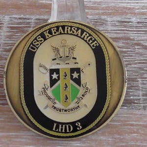 USN USS Kearsage LHD 3  Challenge Coin #158Y
