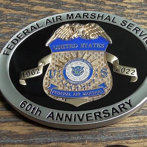 FAMS Federal Air Marshal Sky Marshal Program 60th Anniversary Challenge Coin