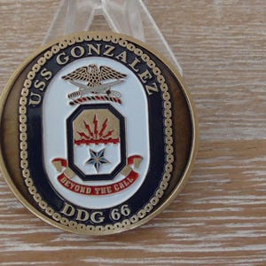 USN USS Gonzalez DDG 66 Challenge Coin #C363