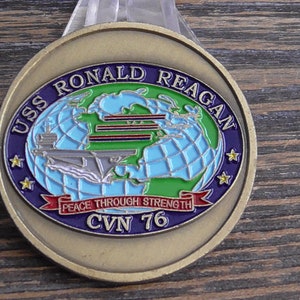 USN USS Ronald Reagan CVN 76 Challenge Coin #210T
