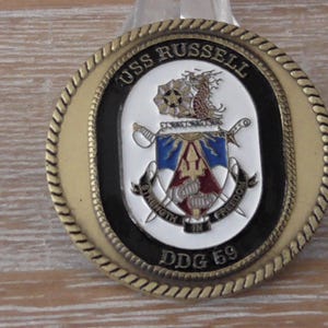 USN USS Russell DDG 59 Strength In Freedom Challenge Coin #D21