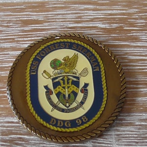 United States Navy USS Forrest Sherman DDG 98 CPO Challenge Coin #A223