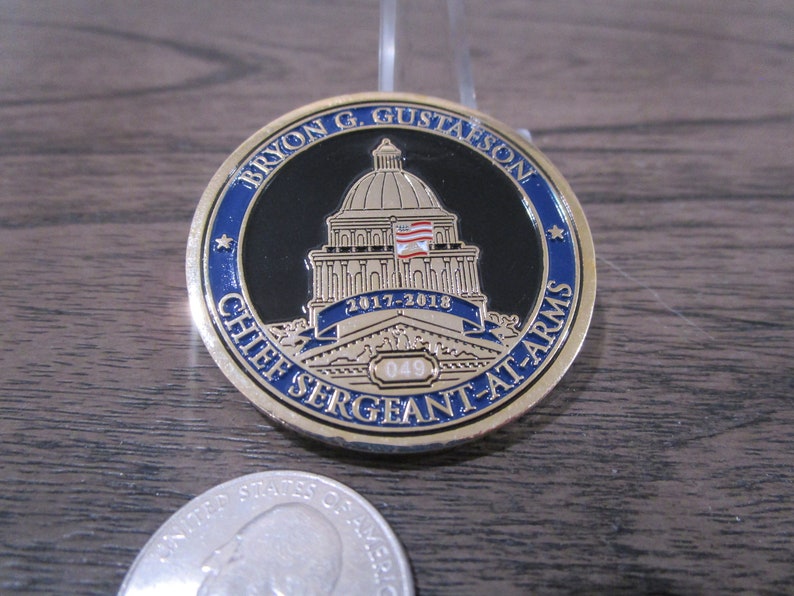 California State Assembly Chief Sergeant at Arms Bryon Gustafson Challenge Coin 544P et image 7