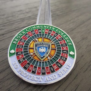 NYC Public Safety Department * Bronx Community College Roulette Wheel Challenge Coin #199C