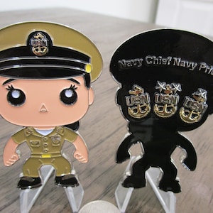 USN Female Navy Chief Navy Pride Khaki Uniform CPO Challenge Coin
