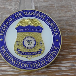 FAMS Federal Air Marshal FAM WFO Washington Field Office Challenge Coin
