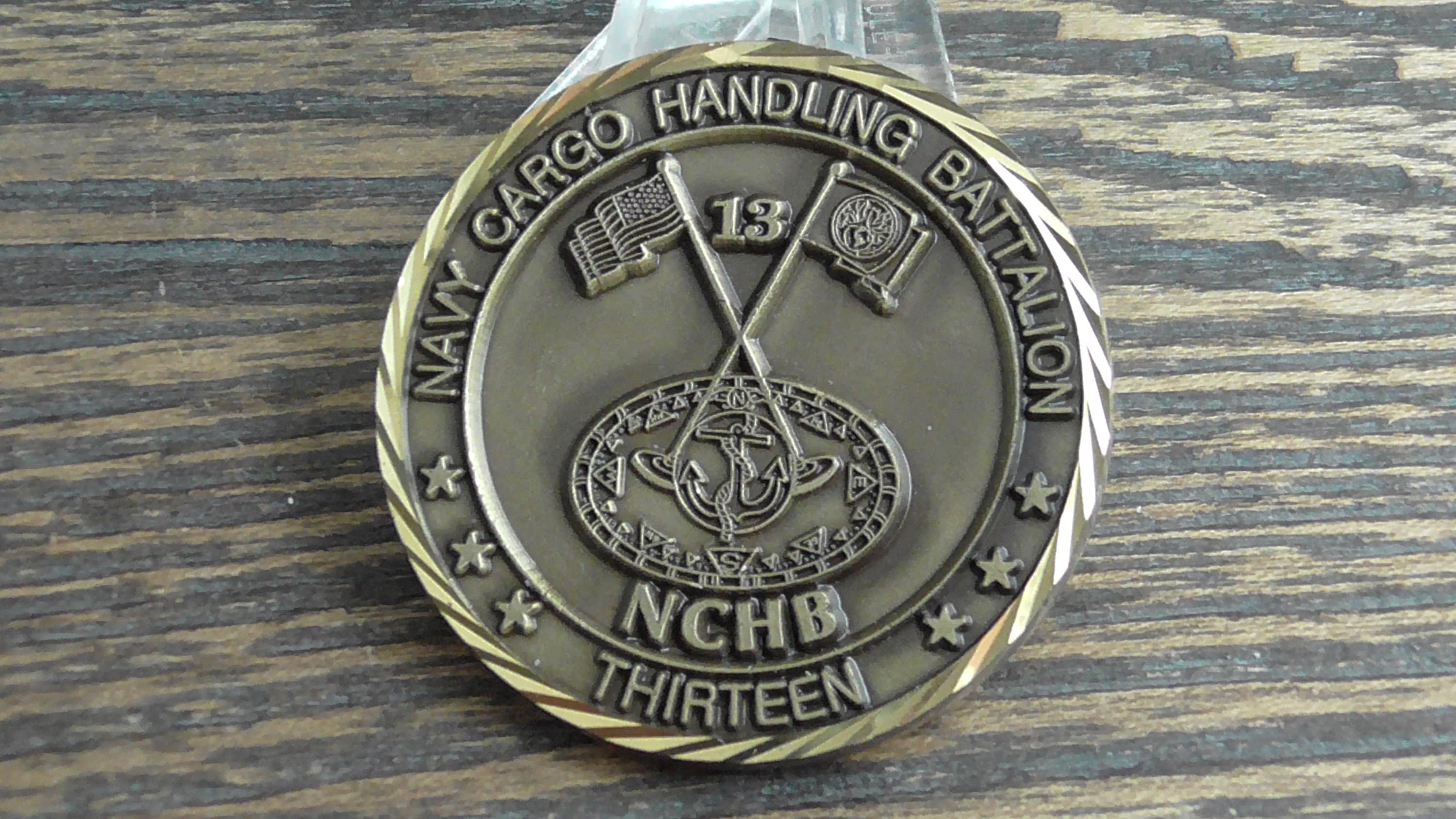 USN NCHB Navy Cargo Handling Battalion Thirteen Challenge Coin