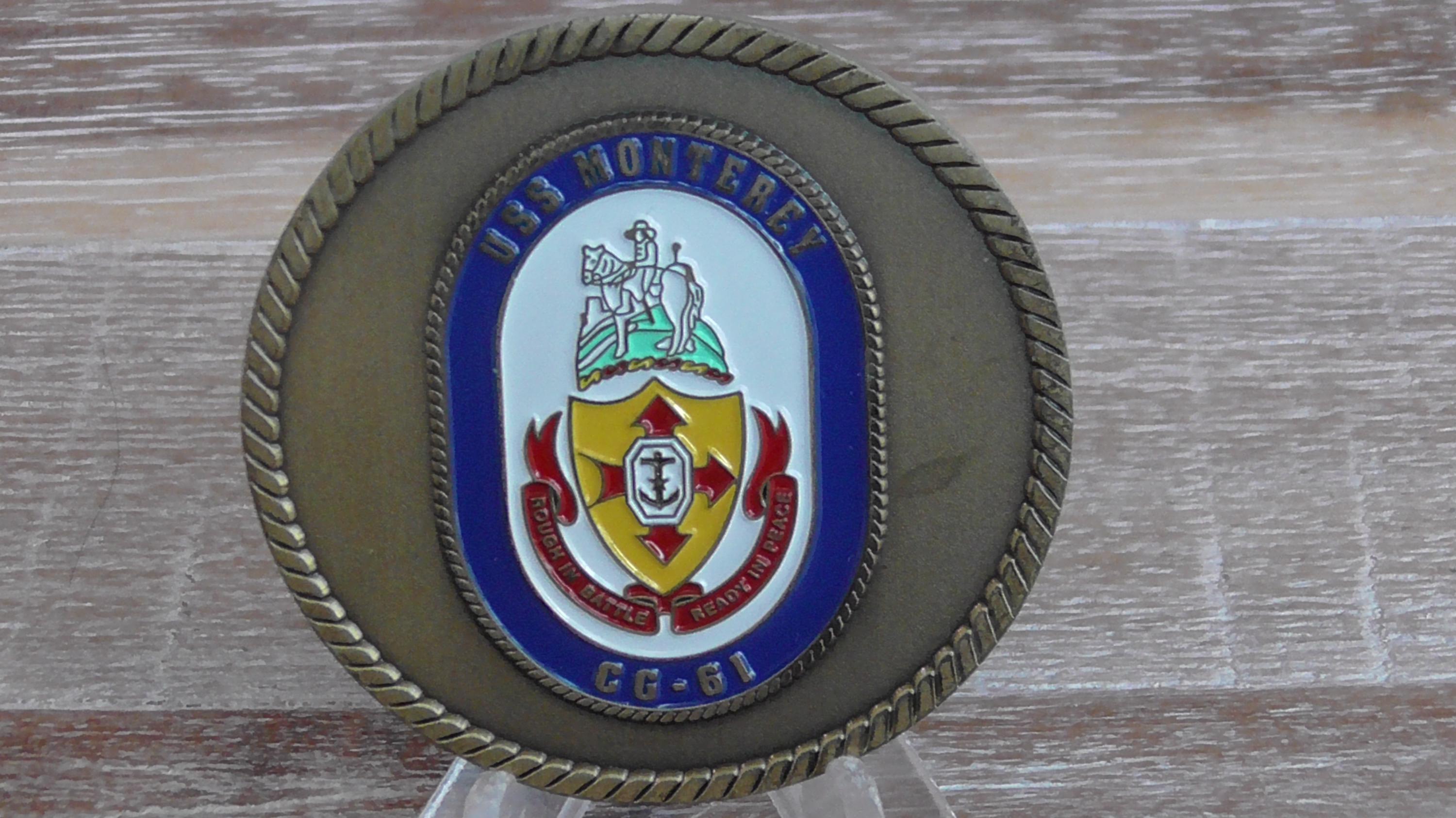 米海軍 USS モントレー CG-61 上等兵曹 チャレンジコイン #247Y - Etsy
