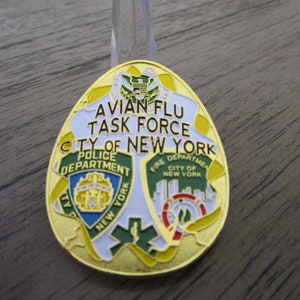 NYPD City of New York Avian Flu Task Force Gold Version Challenge Coin #5081