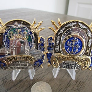 Navy Chief Chiefs Mess Goat Locker Klop luid CPO USN Challenge Coin