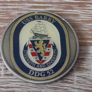United States Navy USS Barry DDG 52 CPO Challenge Coin #A230
