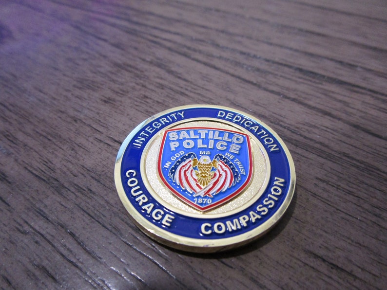 Saltillo Police Department Mississippi Challenge Coin 459M Etsy