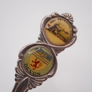 Tea spoon The Primrose Line, Devon Vintage spoon, silverplated epns collectible from England D10/1803