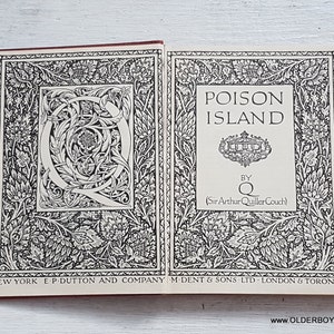 Vintage c1930s Poison Island by Q Sir A.T. Quiller Couch Collectable Book - Rare King Treasures of Literature sz/634