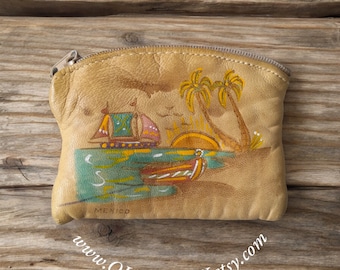 Monedero de piel inspirado en México: billetera de bolsillo pequeña y  compacta estilo vintage D10/2356 OB