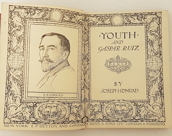 Antique 1930 Joseph Conrad Works - 'Youth' and 'Gaspar Ruiz' - Collectible Books sz/ 1618