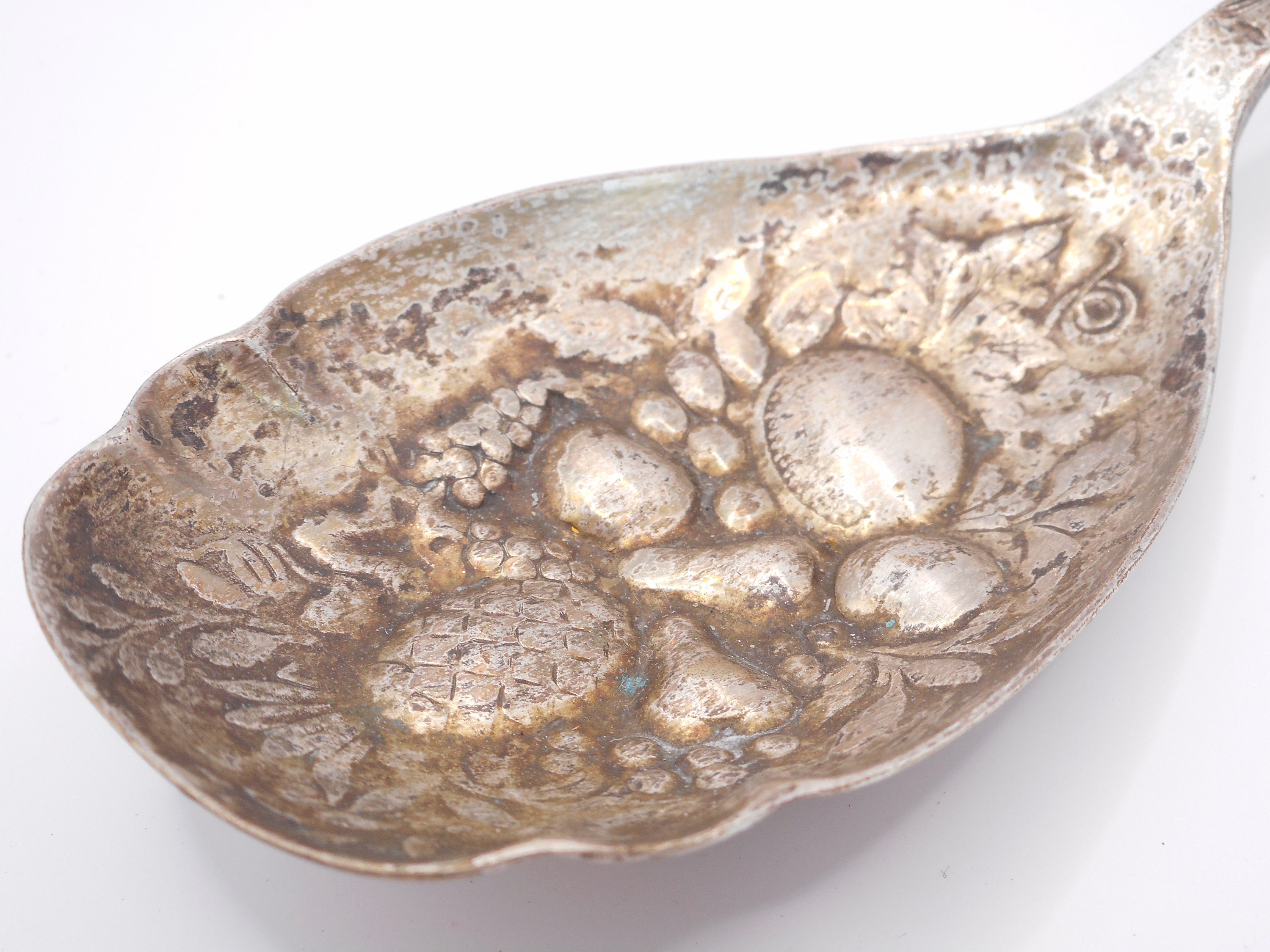 C.1930s Antique JH Potter Sheffield Silver Plate Fruit Spoon
