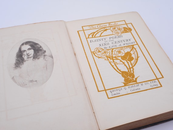 Vintage 1926 Poetry Book: Dainty Poems of XIX Century by Kate A. Wright