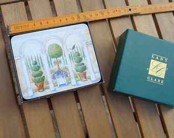 Vintage Lady Clare Cork Coasters Set, Alexandra Churchill Art - Etsy