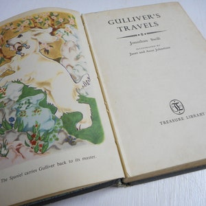Rare c.1960s Gulliver&#39;s Travels Hardcover Vintage Collectible Book sz/2222