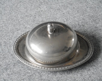 MANTEQUILLERA redonda de metal vintage Bandeja L08/2298