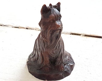 Yorkshire Terrier Dog Resin Figurine Traditional figurine Priory Castings England collectible figurine  dog  for woman O11/704