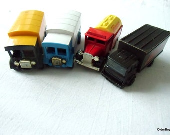 Vintage 4 TRUCKs Diecast Lorries Models Vintage Corgi Truck Dunlop Tyres corgi snow king corgi petroleum mars truck AEC van D4/1094