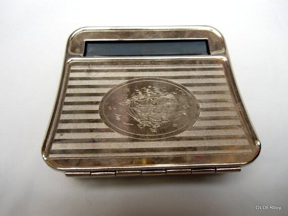 Antique Copper Cigarette Case Cruise Ship Souvenir