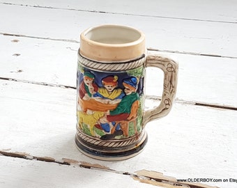 Ceramic Beer Stein Vintage Stein hand painted porcelain mug beer stein jug ceramic beer stein  beer jug germany stein  O11/718