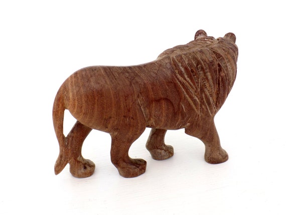 アフリカのヴィンテージ ライオン木製置物 C01/1648 - Etsy 日本